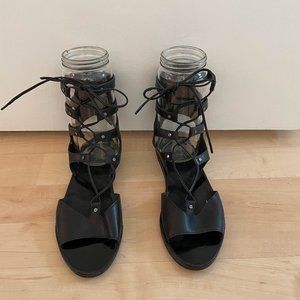 Vince Black Gladiator Sandal
